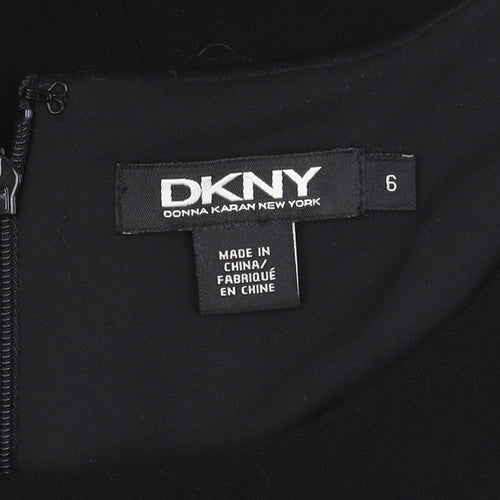 DKNY Women's Black Knee Length Formal Sheath Dress