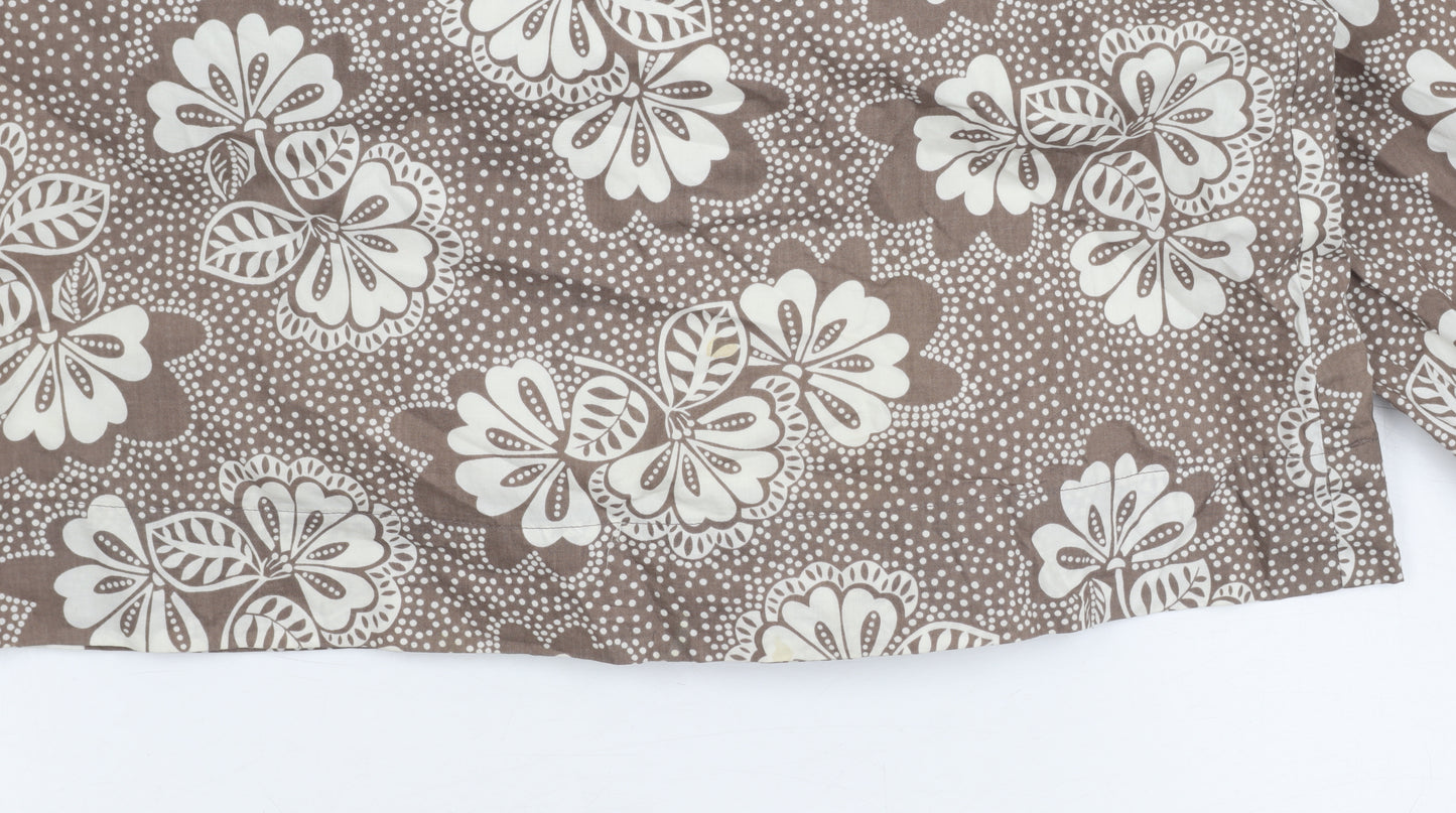 Boden Women's Brown Floral Long Sleeve Dress