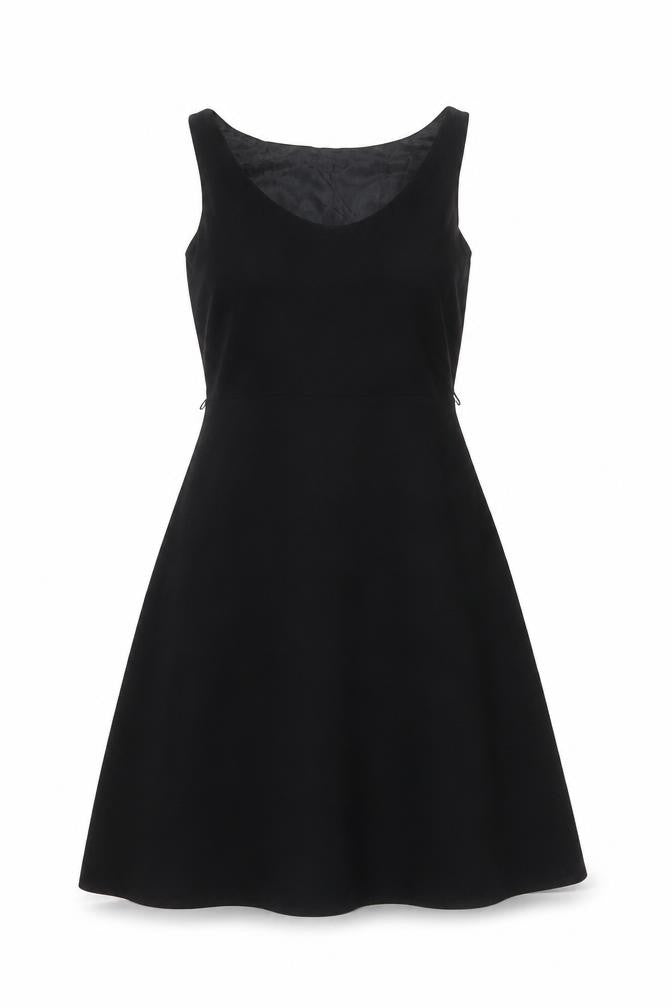 Front view of Coast Black A-Line Dress Women's, size 10, Sleeveless