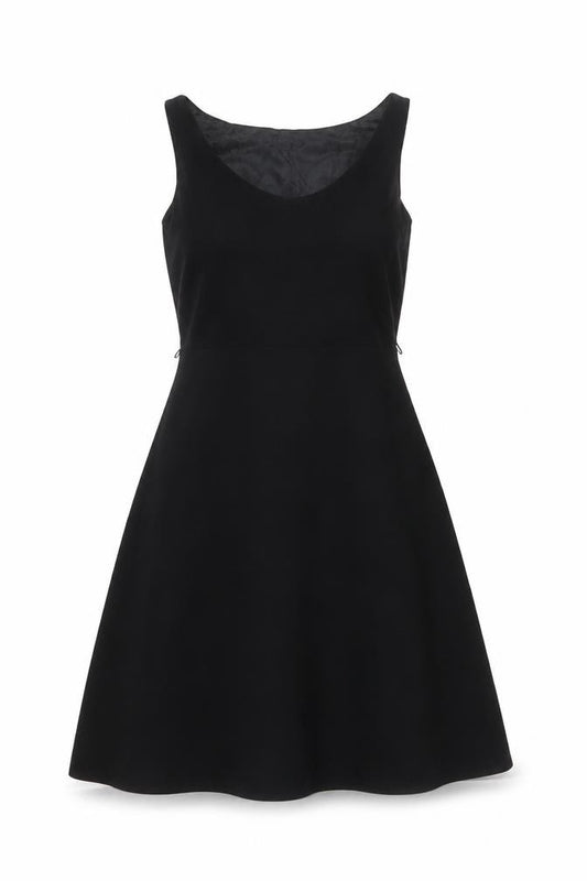 Front view of Coast Black A-Line Dress Women's, size 10, Sleeveless