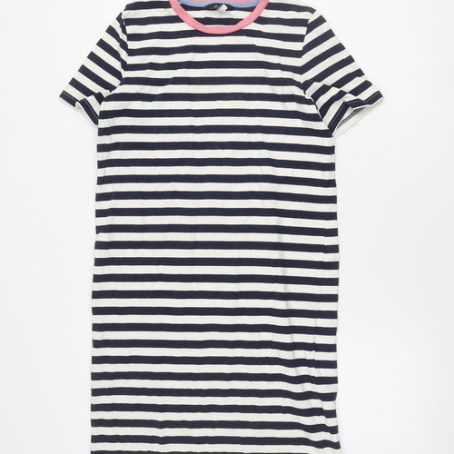 Joules Women's Blue Striped T-Shirt Dress Size 8