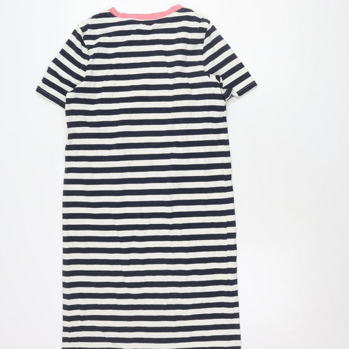 Joules Women's Blue Striped T-Shirt Dress Size 8