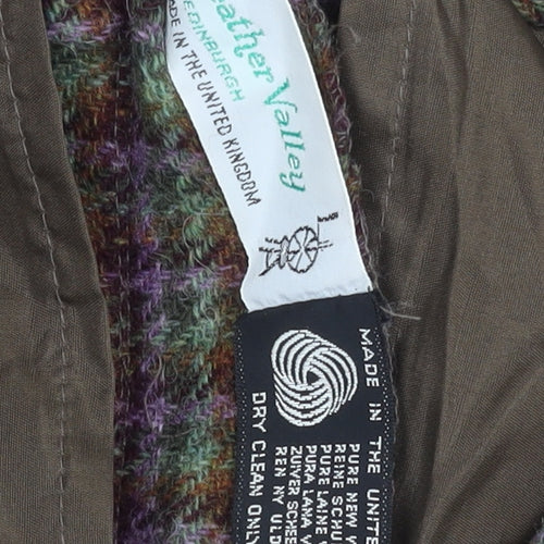 Heather Valley Women's Multi Check Wool Skirt Size 16