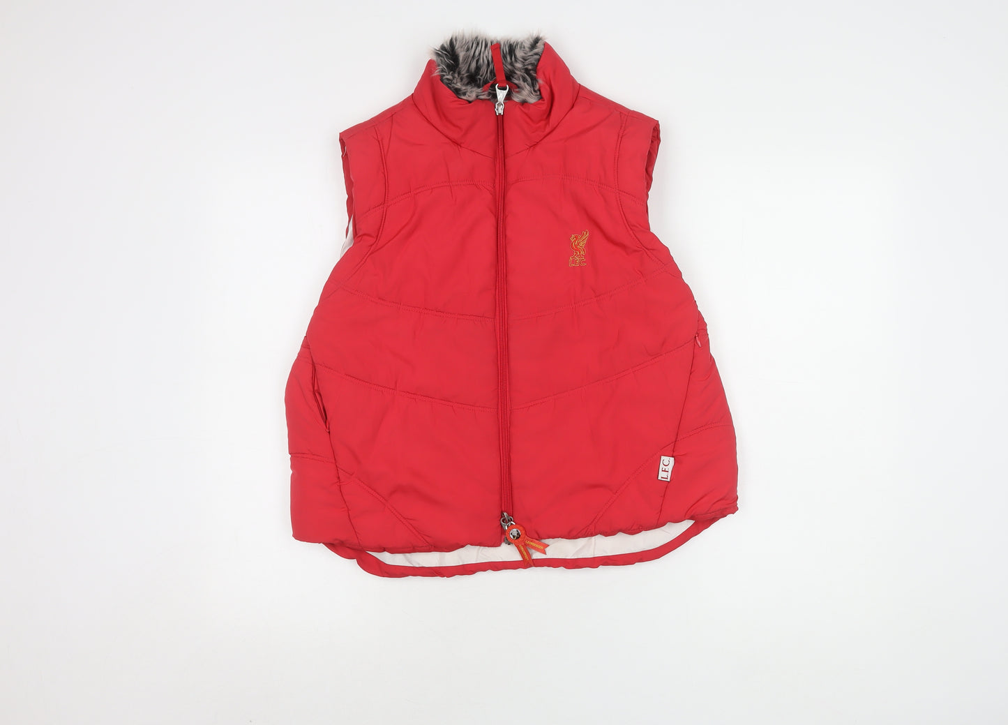 Liverpool FC Unisex Red Waistcoat XL - Logo, Sports, Zip