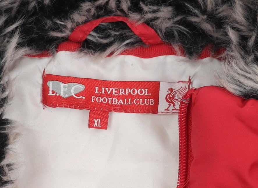 Liverpool FC Unisex Red Waistcoat XL - Logo, Sports, Zip