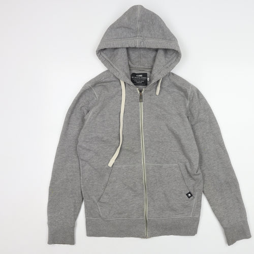Jack & Jones Men's Grey Hooded Full Zip Jacket S