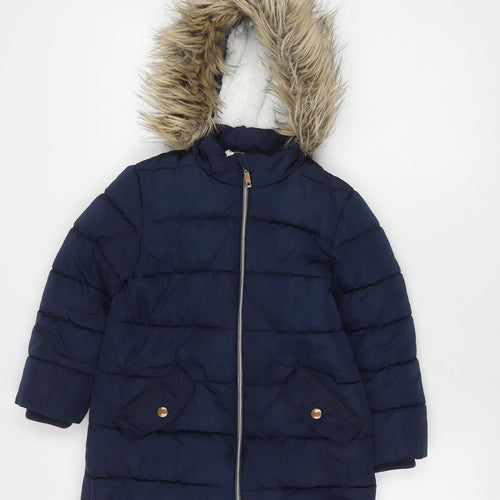 John Lewis Girls Blue Puffer Jacket 6 Years