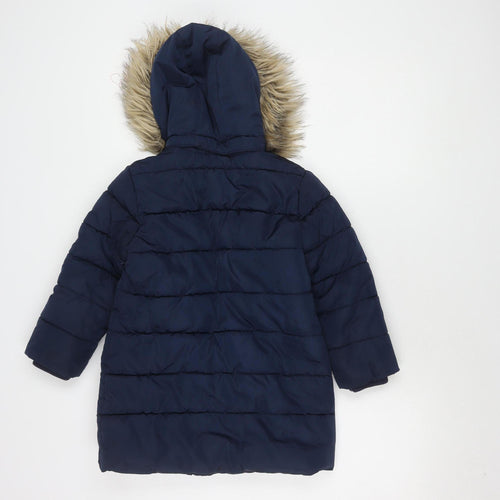 John Lewis Girls Blue Puffer Jacket 6 Years