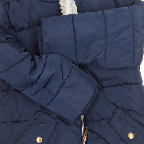 John Lewis Girls Blue Puffer Jacket 6 Years