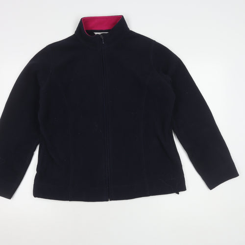 EWM Women's Blue Fleece Jacket M 14-16 Casual Full Zip