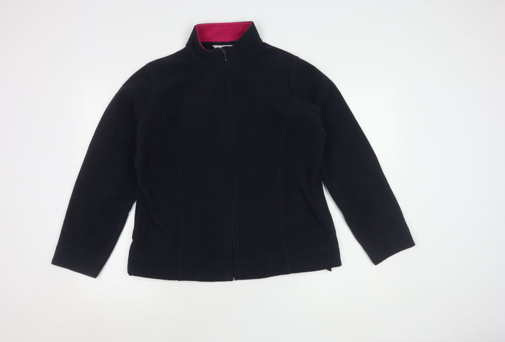 EWM Women's Blue Fleece Jacket M 14-16 Casual Full Zip