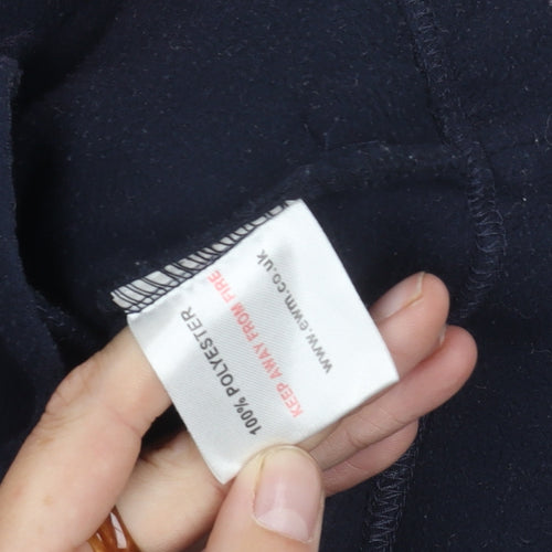 EWM Women's Blue Fleece Jacket M 14-16 Casual Full Zip