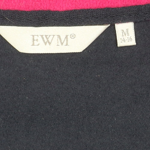EWM Women's Blue Fleece Jacket M 14-16 Casual Full Zip