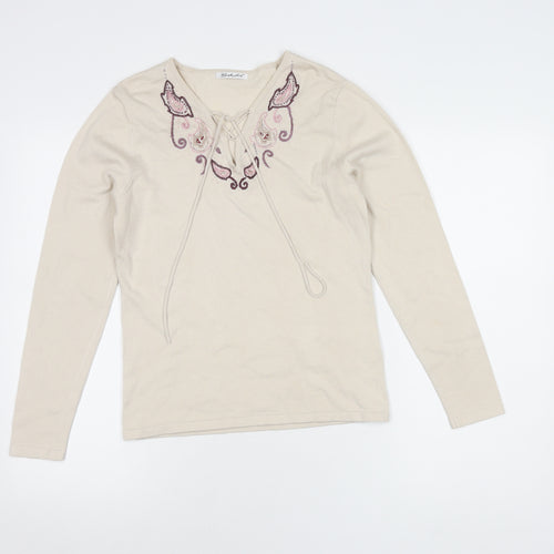 Berkertex Beige Women's Knit Jumper Size 10-12