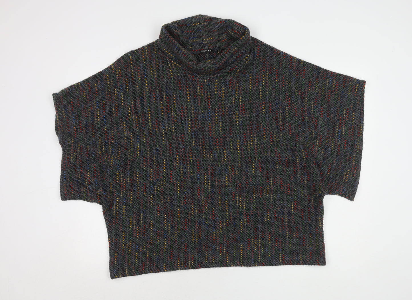 Roman Women's Multicoloured Cowl Neck Knit Jumper M