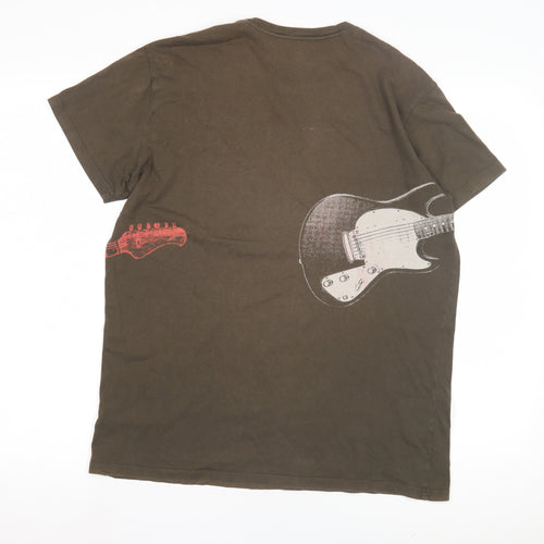 Gap Men's Brown Music Graphic T-Shirt, Size S, Casual Style
