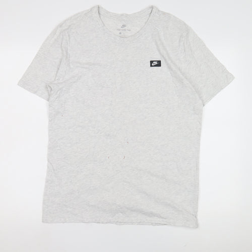 Nike Men's Grey Athletic Short Sleeve T-Shirt L