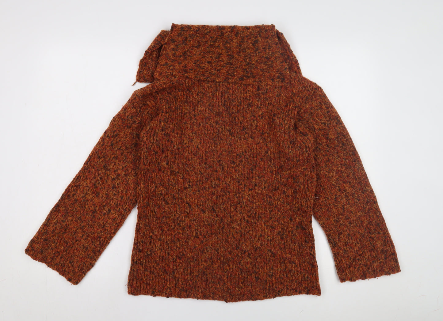 Kilkenny Women's Brown Cowl Neck Pullover Jumper, Size S