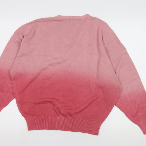 Religion Women's Pink V-Neck Pullover Jumper Size 8