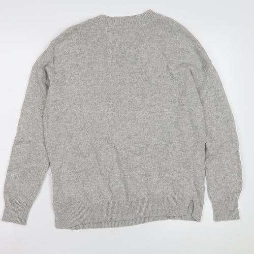 Will Broome Women's Grey Wool Blend Pullover Jumper Size 10