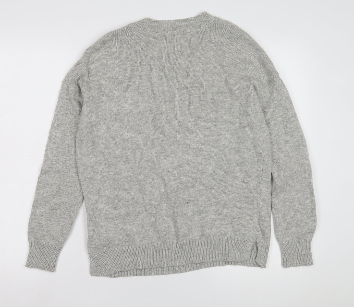 Will Broome Women's Grey Wool Blend Pullover Jumper Size 10