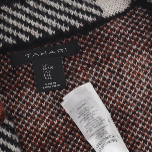 Tahari Women's Multicoloured Check Coat L