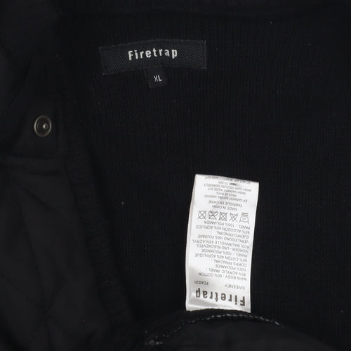 Firetrap Men’s XL Black Full Zip Jumper