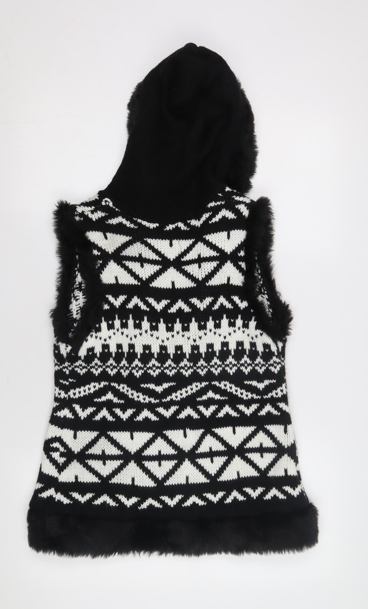 Jessica Simpson Women's Black Hooded Vest in M