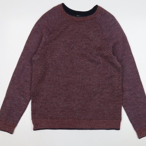 Whistles Men's Purple Wool Blend Pullover Jumper M