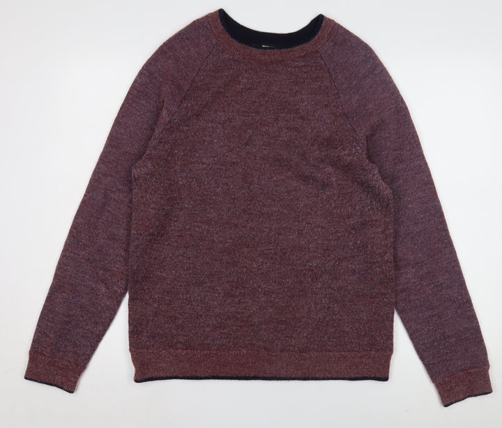 Whistles Men's Purple Wool Blend Pullover Jumper M