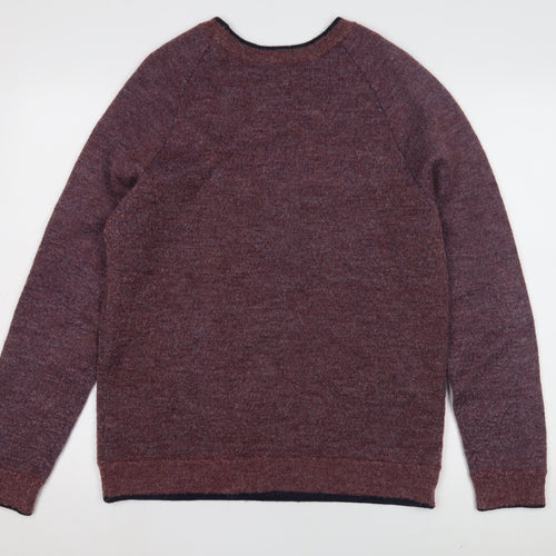 Whistles Men's Purple Wool Blend Pullover Jumper M