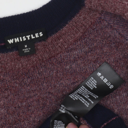 Whistles Men's Purple Wool Blend Pullover Jumper M