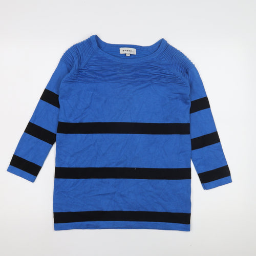 Bassini Women's Blue Striped Jumper, S/M, Long Sleeve