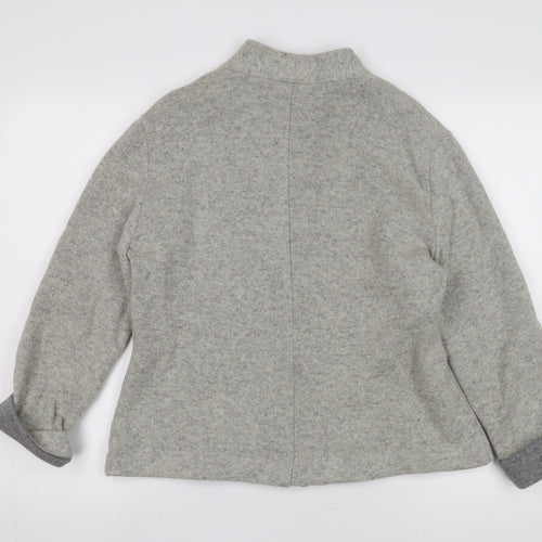 Aberdeen Women Grey Wool Knit Jacket Size 16 Casual
