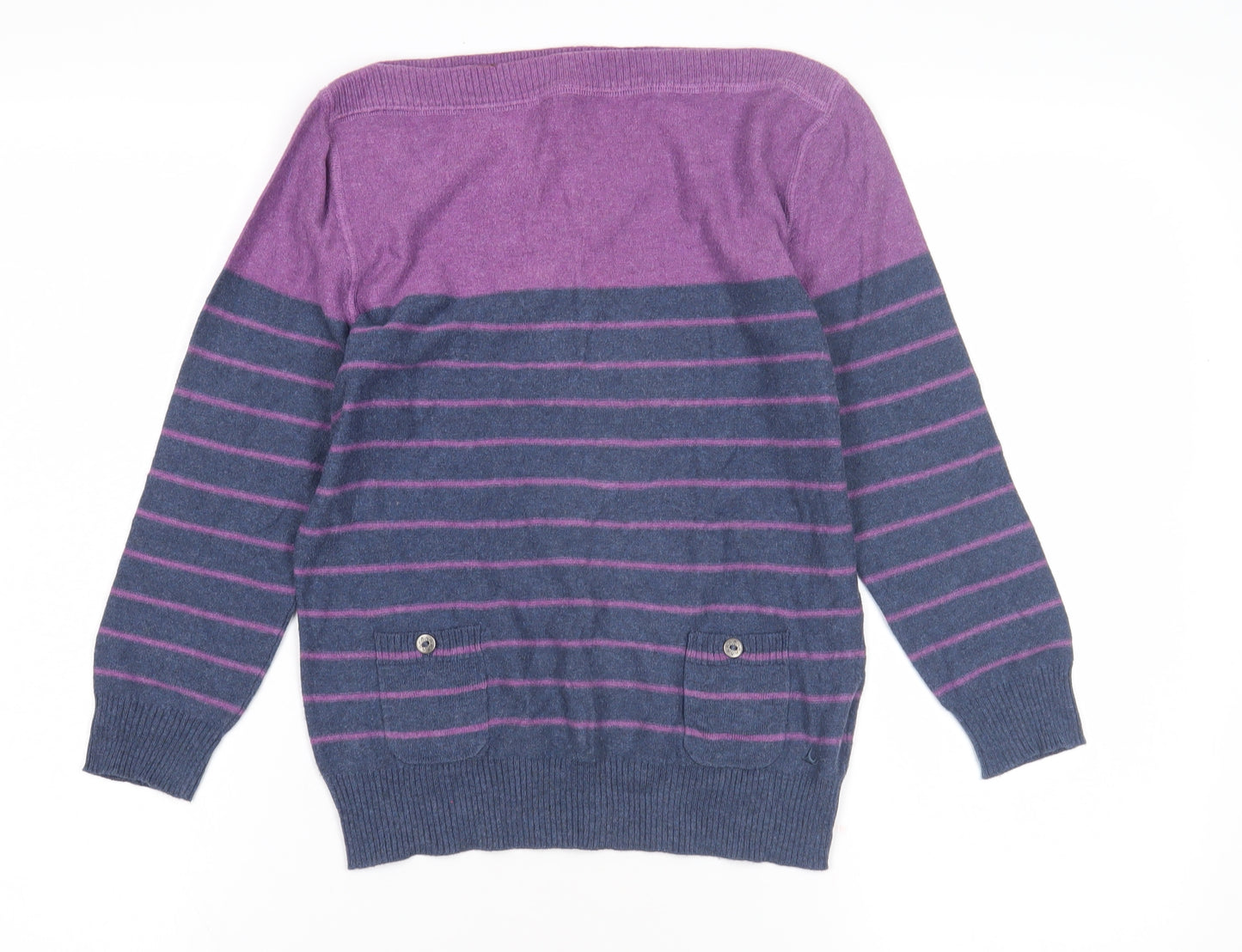 Mantaray Women's Purple Striped Jumper Size 12