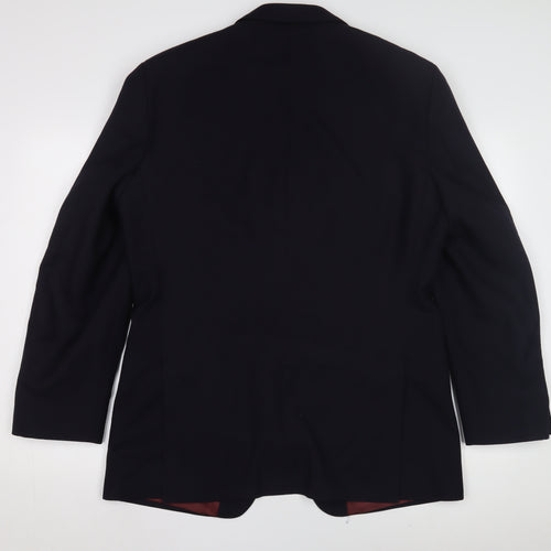 David Goldie Men's Blue Wool Blazer, Size 41R