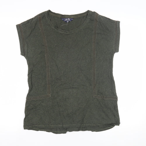 Lands' End Women's Green T-Shirt Crew Neck Size S