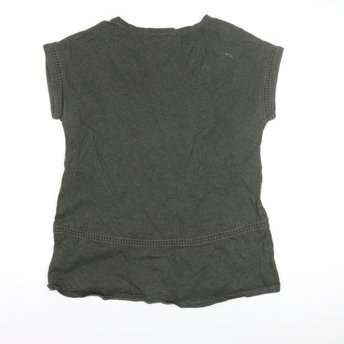 Lands' End Women's Green T-Shirt Crew Neck Size S