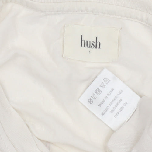 Hush Women’s White T-Shirt, Size S, 100% Cotton