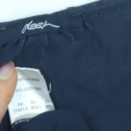 Dash Women's Blue Blouse Size 14 with Buttons