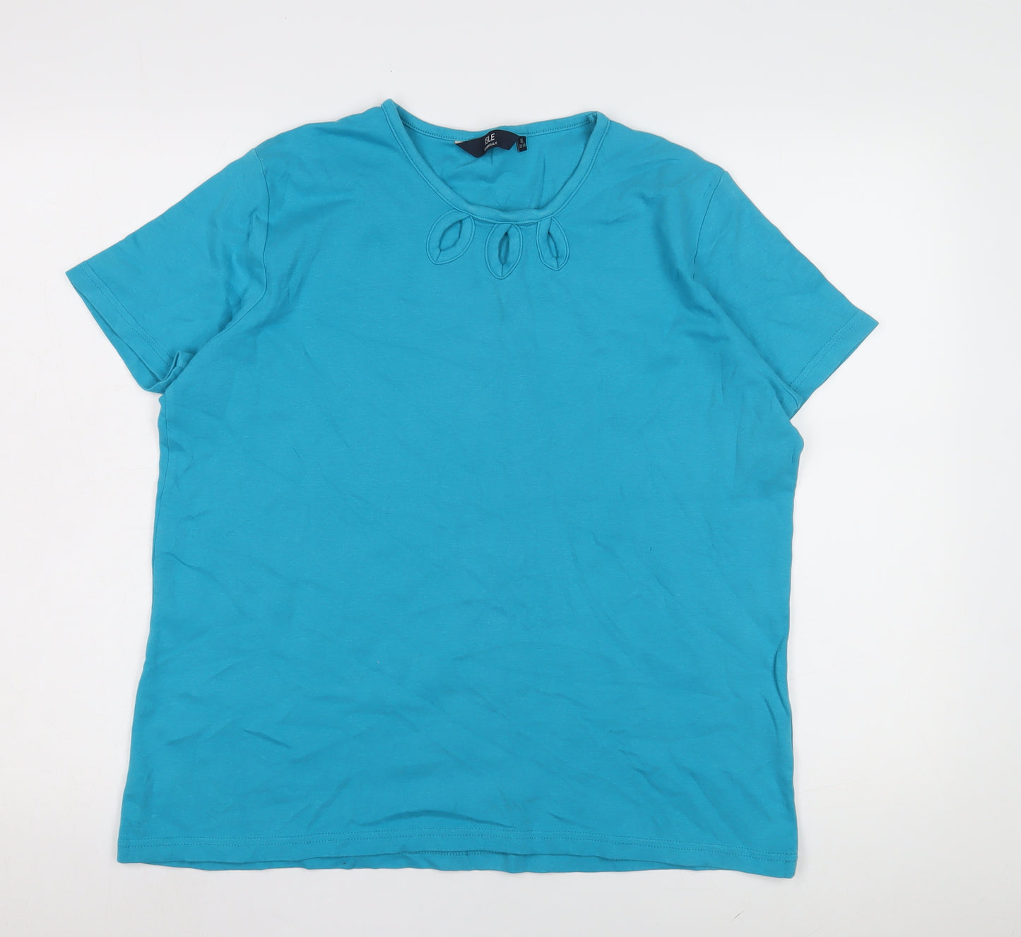 Isle Essentials Women's Blue Plus Size Tee