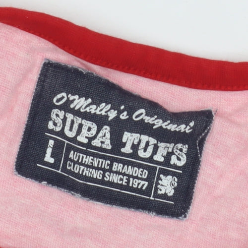 O'Mally's Original Men's Pink Skull T-Shirt, Size L