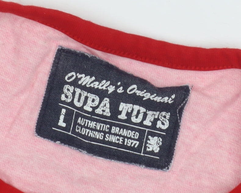 O'Mally's Original Men's Pink Skull T-Shirt, Size L