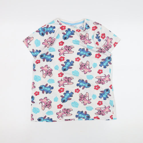 Ultimate Kids Disney Classics Girls' Stitch Graphic T-Shirt - White, 13 Years