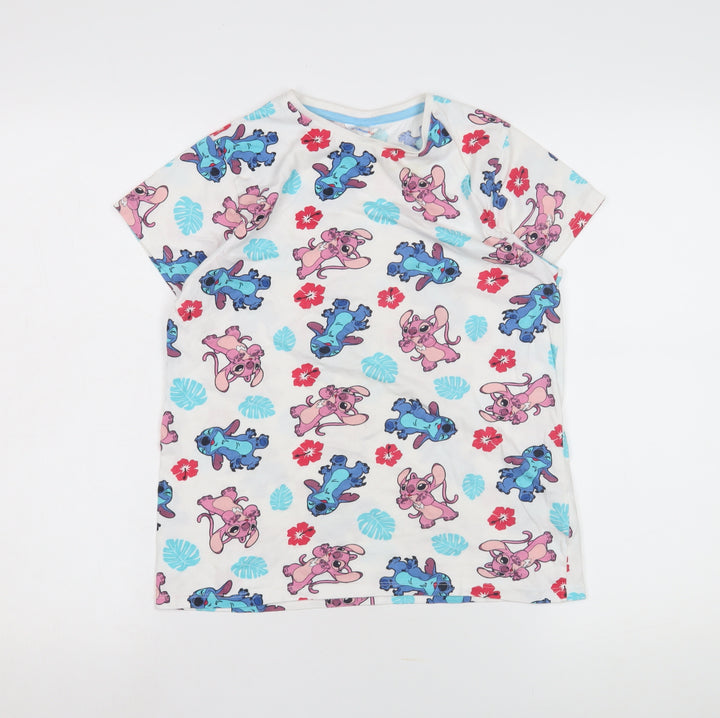Ultimate Kids Disney Classics Girls' Stitch Graphic T-Shirt - White, 13 Years