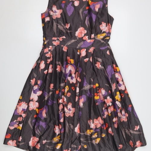 H&M Women's Multicoloured Floral A-Line Dress Size 12
