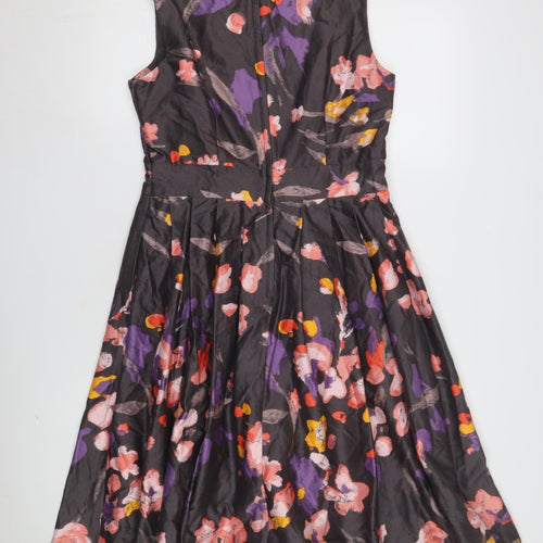 H&M Women's Multicoloured Floral A-Line Dress Size 12