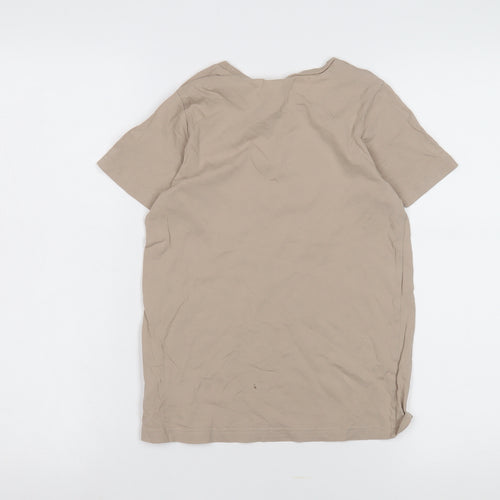 Polarn O. Pyret Girls Beige Owl Graphic T-Shirt Size 8-9
