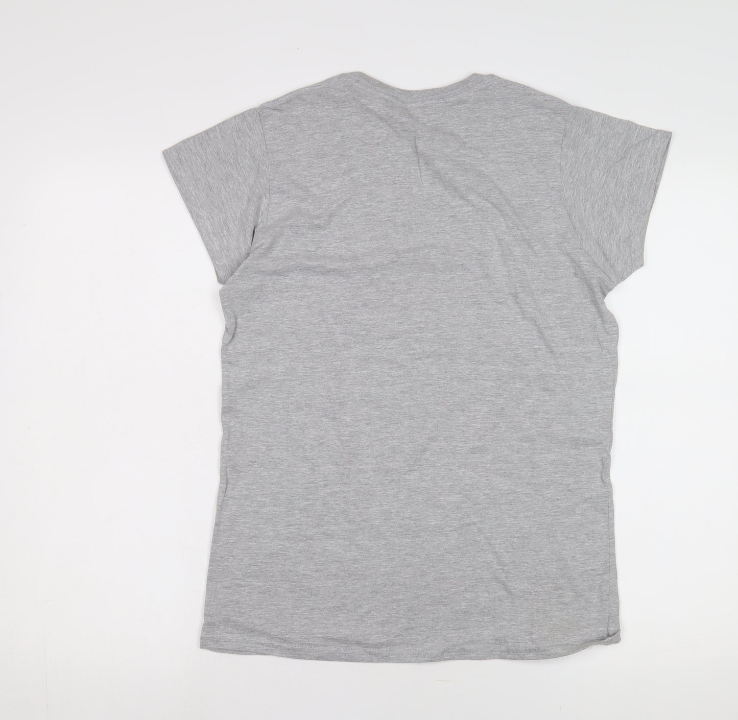 Gildan Grey Unisex Cotton T-Shirt, Size L Casual Sport Style