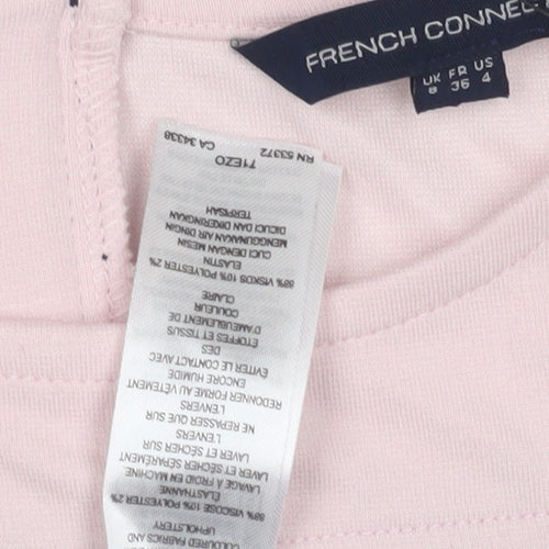 French Connection Women's Pink Blue Bodycon Knee Dress